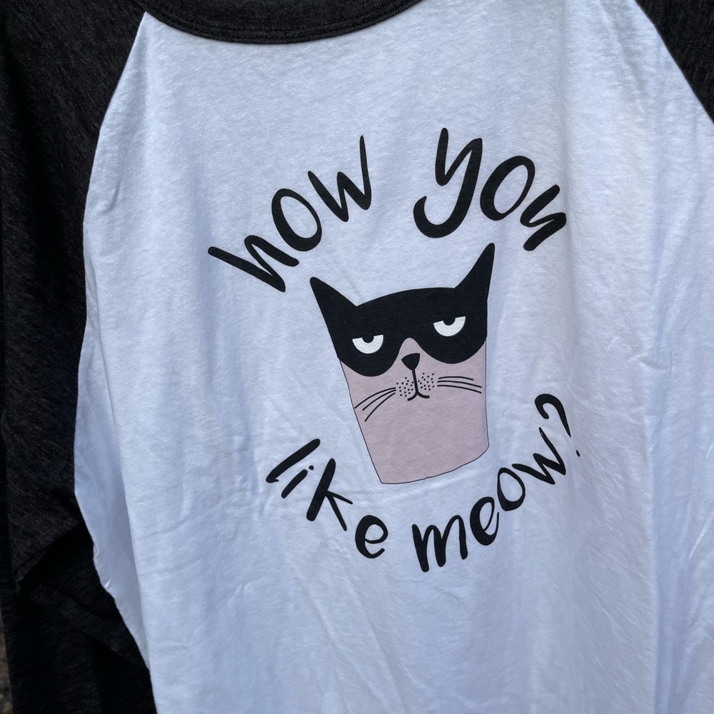 How you like MEOW baseball shirt kitty